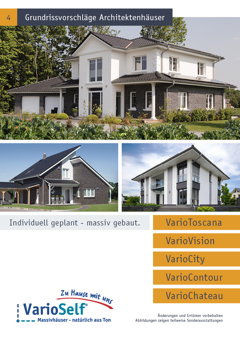Grundrissvorschläge Architektenhäuser