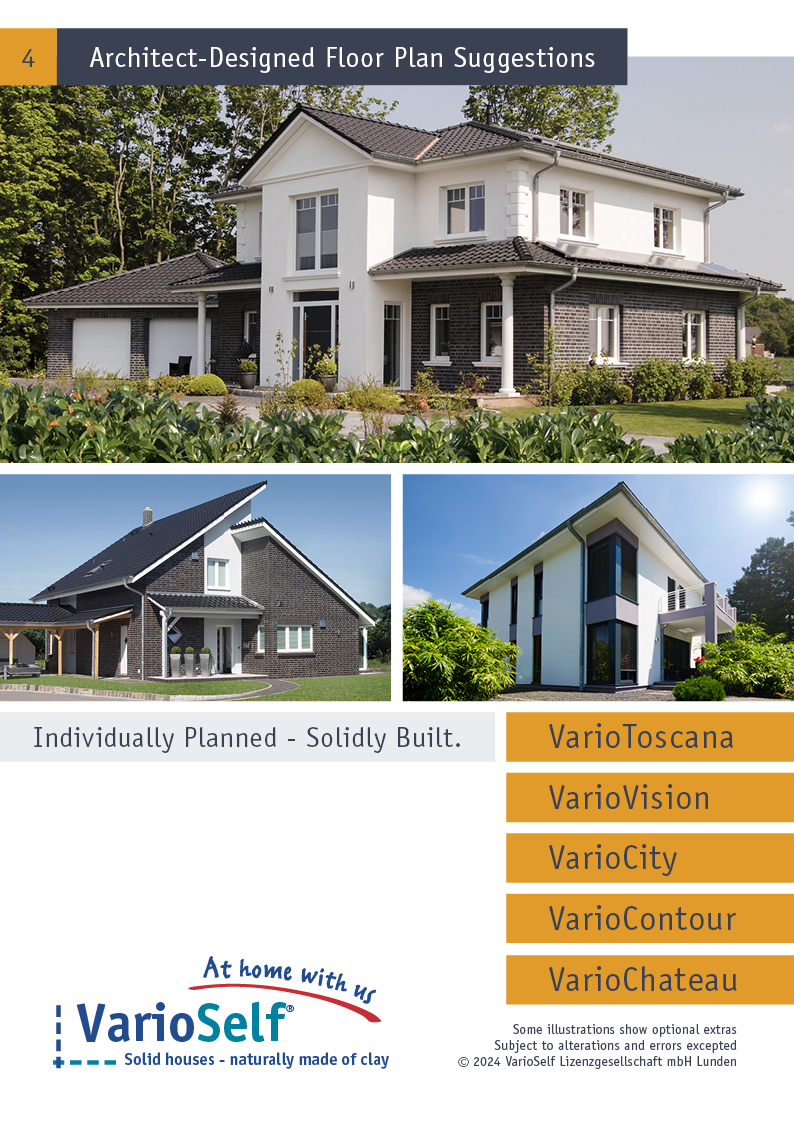 Floor plan suggestions for architect-designed houses