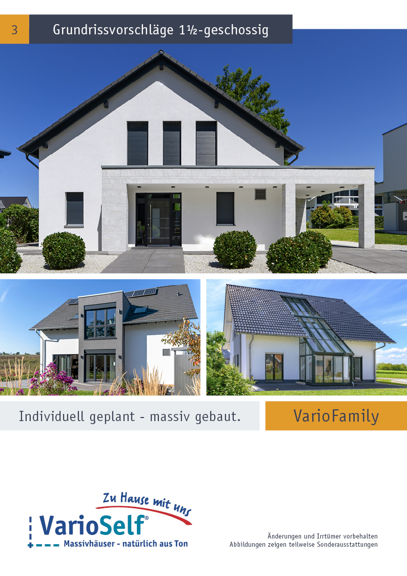 Grundrissvorschläge 1 1/2-geschossig